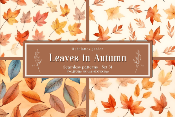 Autumn Leaves Seamless Patterns