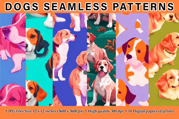 Dogs Seamless Patterns: A Versatile Asset for Modern Designers and Creators