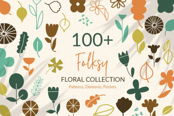 Folksy Floral Patterns and Elements