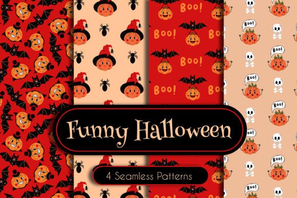 Funny Halloween Seamless Patterns: A Playful Guide for Creative Projects