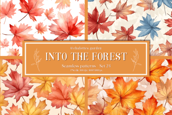 In the Forest Seamless Patterns Set 24: A Versatile Resource for Modern Creatives