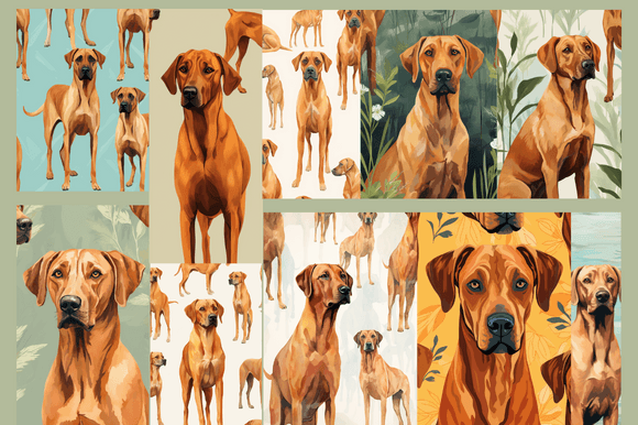 Rhodesian Ridgebacks Patterns for Creative Projects
