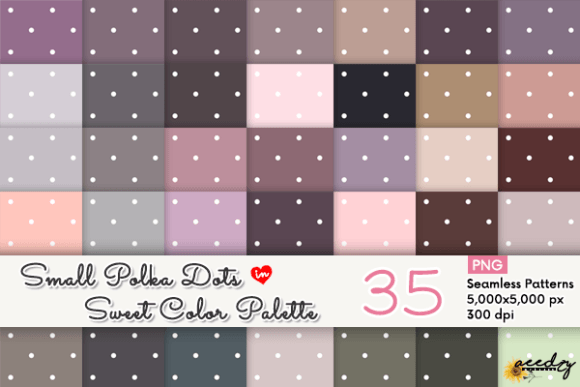 Small White Polka Dots Patterns Set: A Versatile Design Asset for Creative Projects